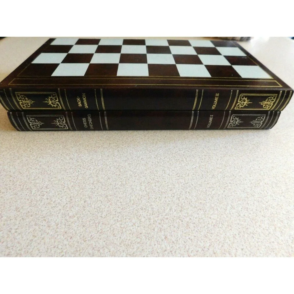 Vintage Chess Checker Backgammon Folding Travel Set Design Philipp for JC Penney